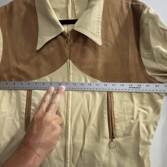 RARE VINTAGE RETRO CIRANO BARGI COVERALL SUEDE COWBOY YOKE WESTERN COVERALLS - Picture 5 of 14